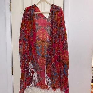 Boho summer shawl/shrug/wrap